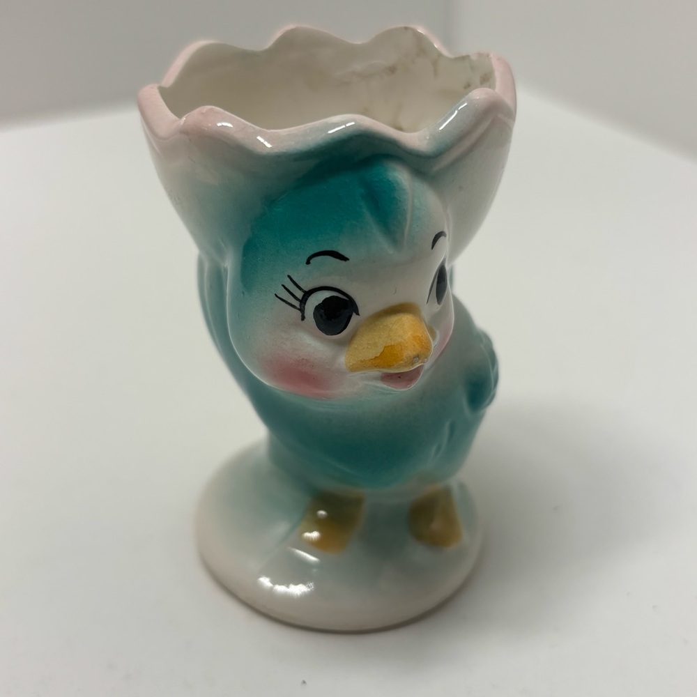 Vintage 50s bluebird egg cup, made in Japan - Picture 5 of 8